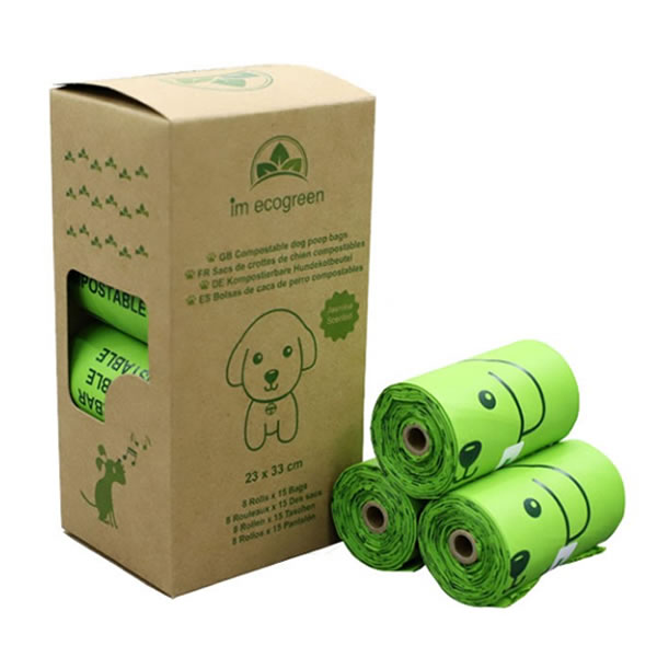 Sacchetti per escrementi di cani 100% compostabili e biodegradabili