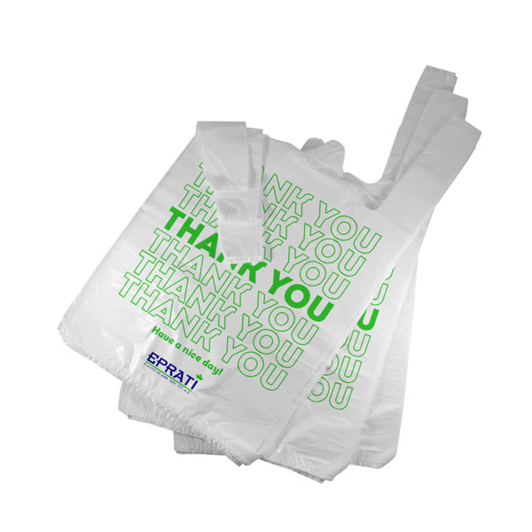 Biodegradable T-shirt shopping bags